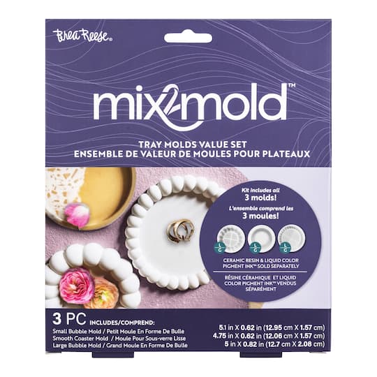 Brea Reese&#xAE; Mix2Mold&#x2122; Trinket Tray Resin Mold Set